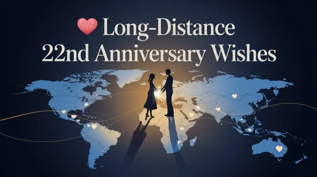 Long-Distance 22nd Anniversary Wishes