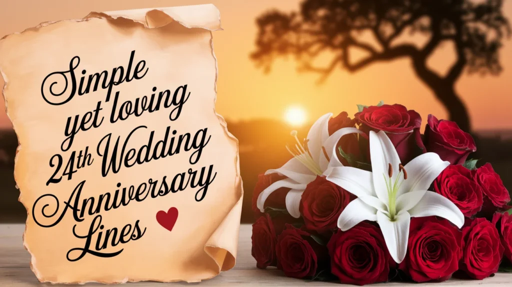 Simple Yet Loving 24th Wedding Anniversary Lines