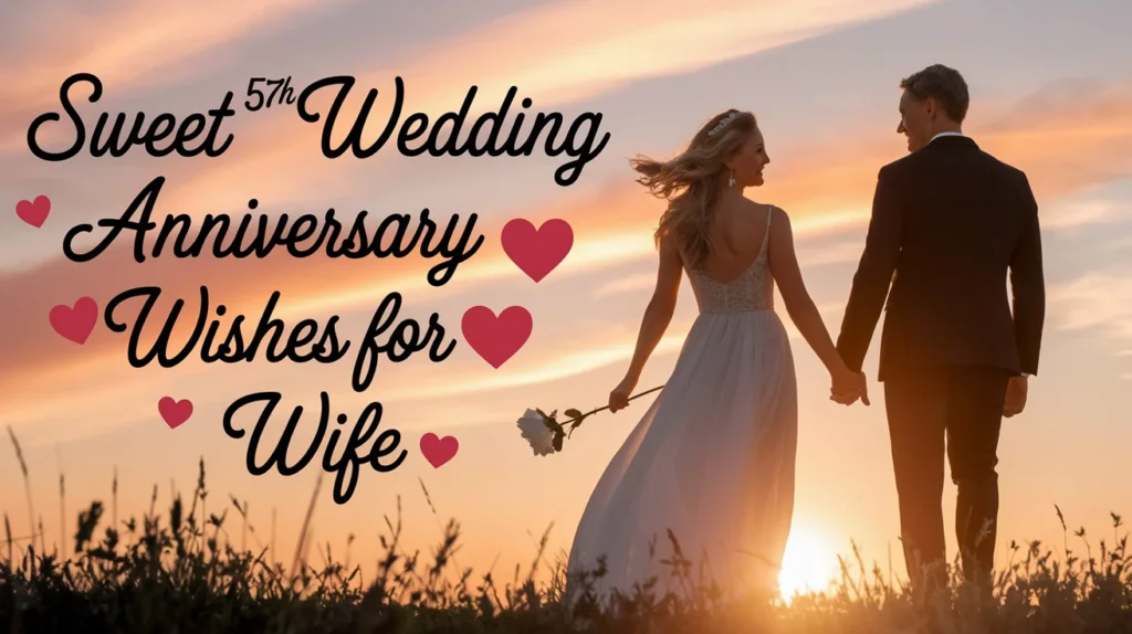 Sweet 57th Wedding Anniversary Wishes for Wife