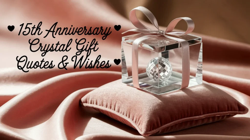 15th Anniversary Crystal Gift Quotes & Wishes