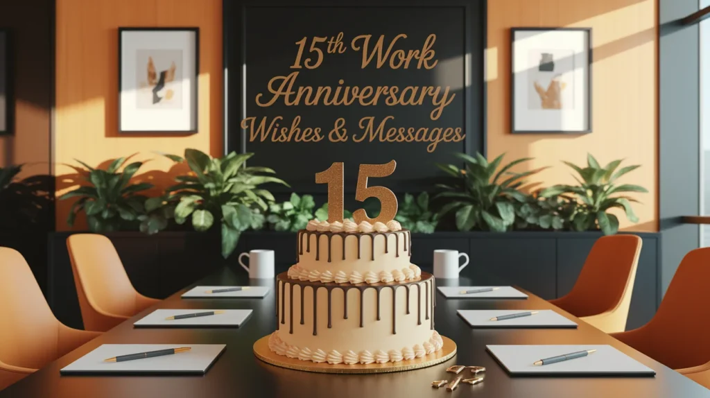 15th Work Anniversary Wishes & Messages