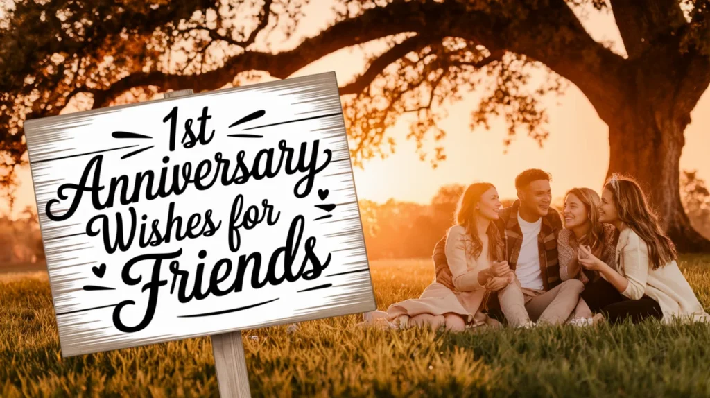 1st Anniversary Wishes for Friends