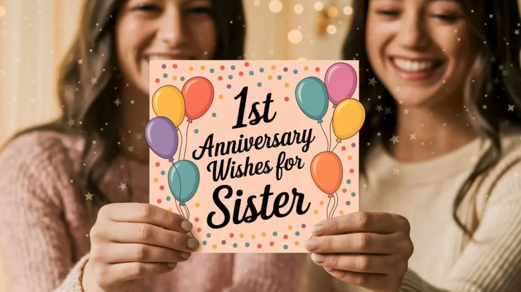 1st Anniversary Wishes for Sister