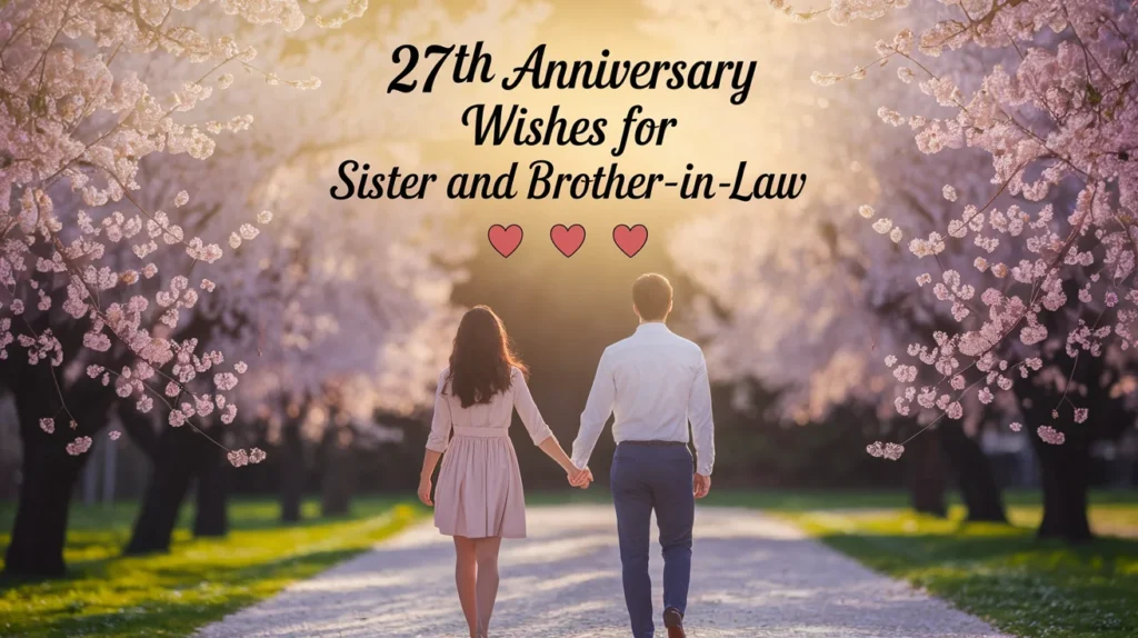 27th Anniversary Wishes for Sister and Brother-in-Law