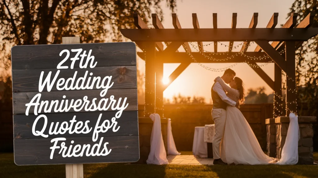 27th Wedding Anniversary Quotes for Friends
