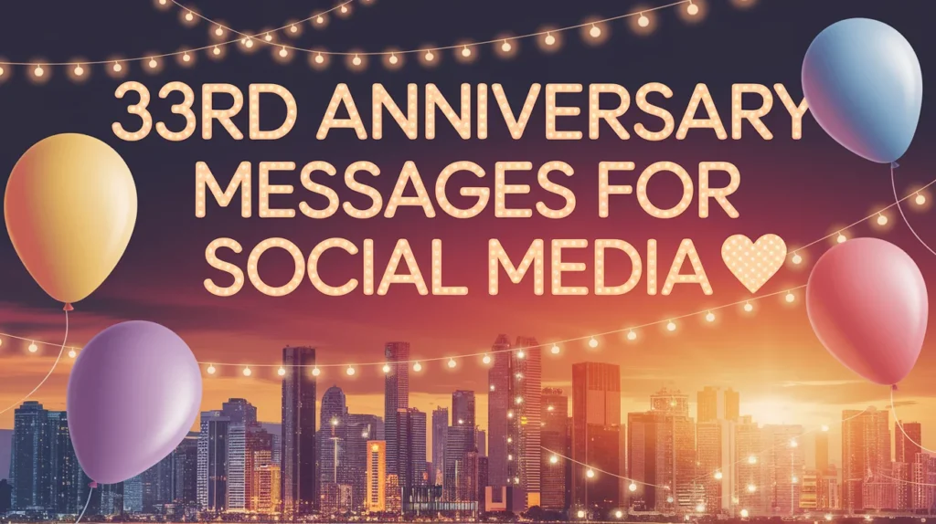 33rd Anniversary Messages for Social Media