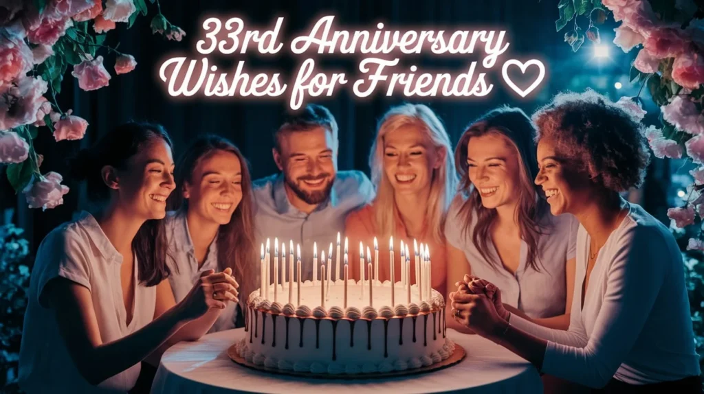 33rd Anniversary Wishes for Friends