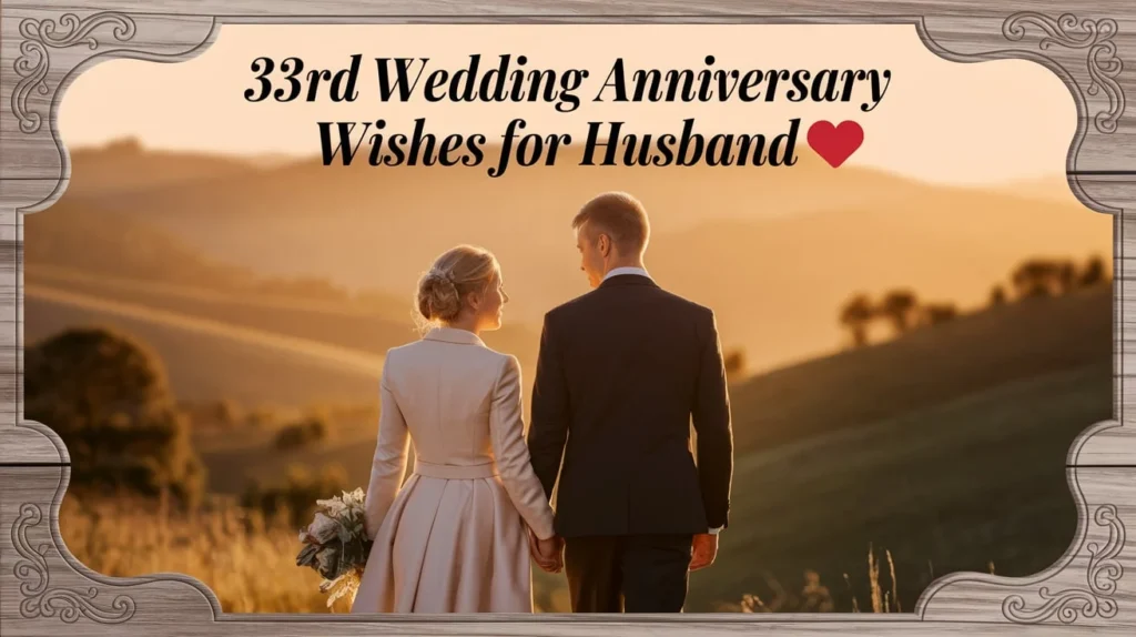 33rd Wedding Anniversary Wishes for Husband