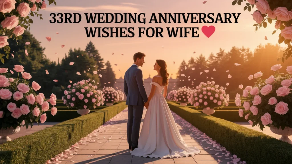 33rd Wedding Anniversary Wishes for Wife