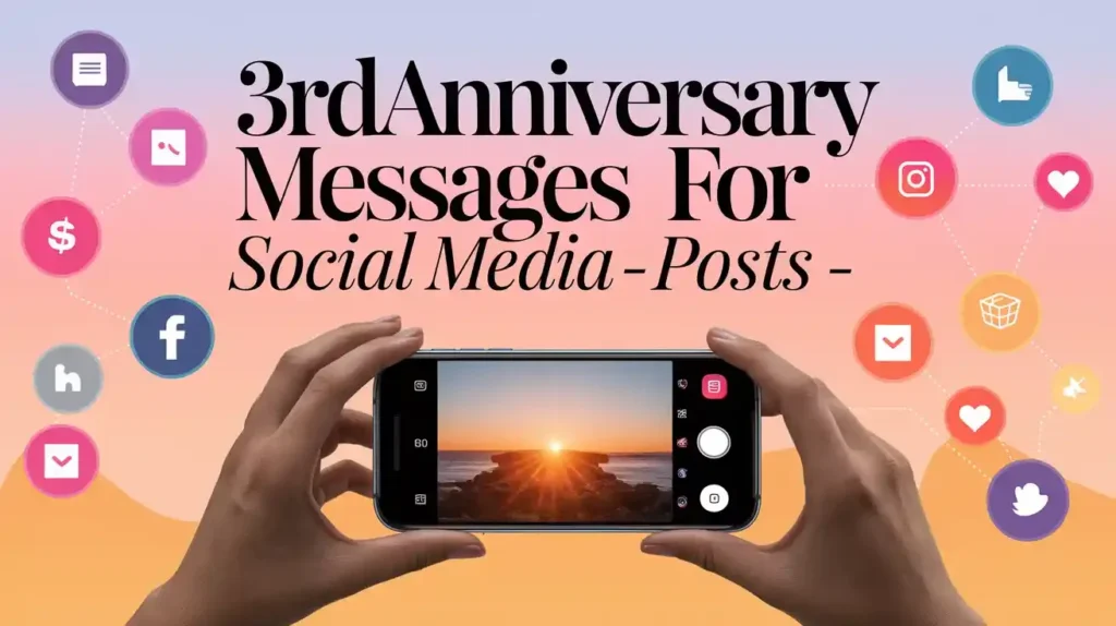 3rd Anniversary Messages for Social Media Posts 📱