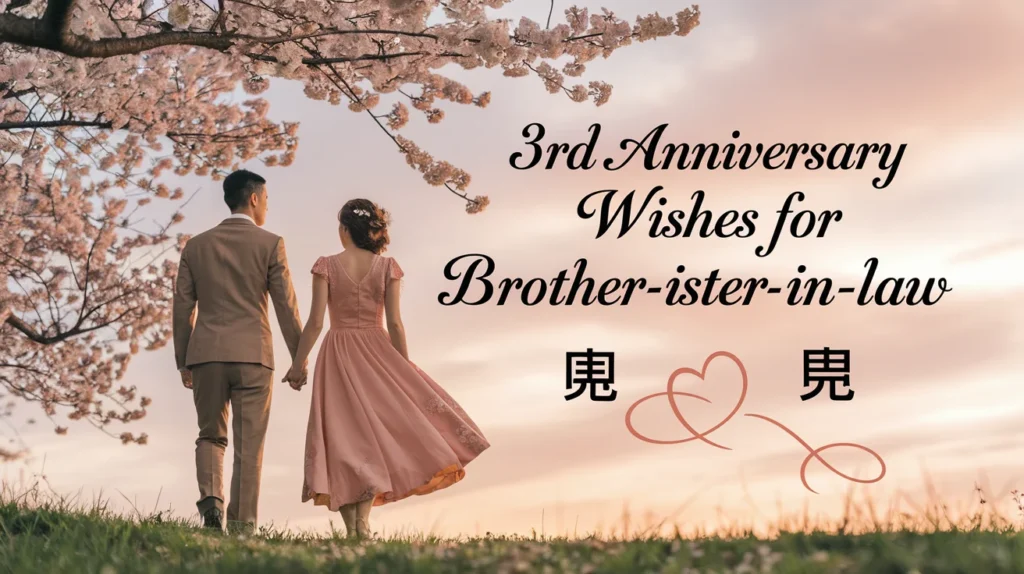 3rd Anniversary Wishes for Brother & Sister-in-Law 👨👩👧