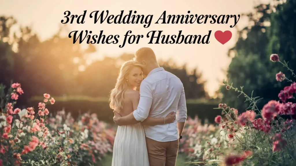 3rd Wedding Anniversary Wishes for Husband 💑