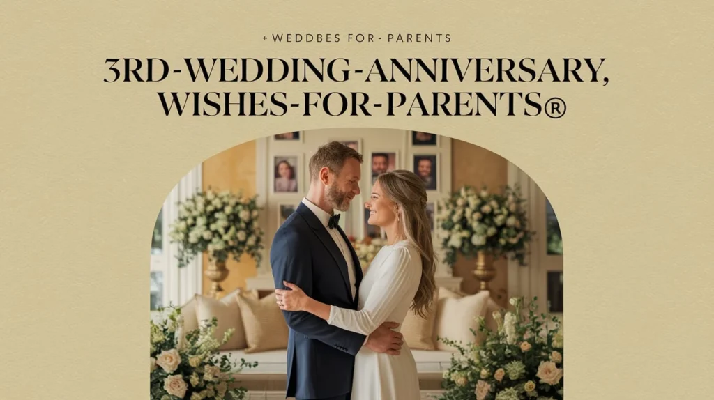 3rd Wedding Anniversary Wishes for Parents 👪