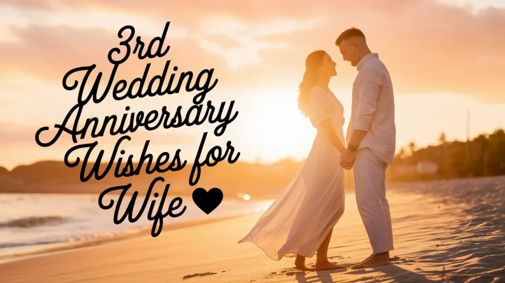 3rd Wedding Anniversary Wishes for Wife