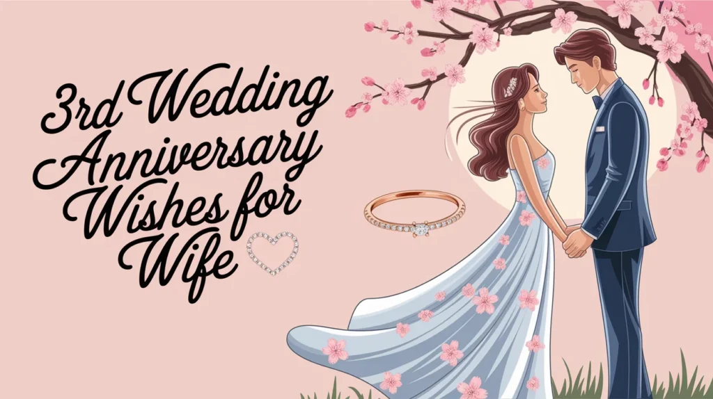 3rd Wedding Anniversary Wishes for Wife
