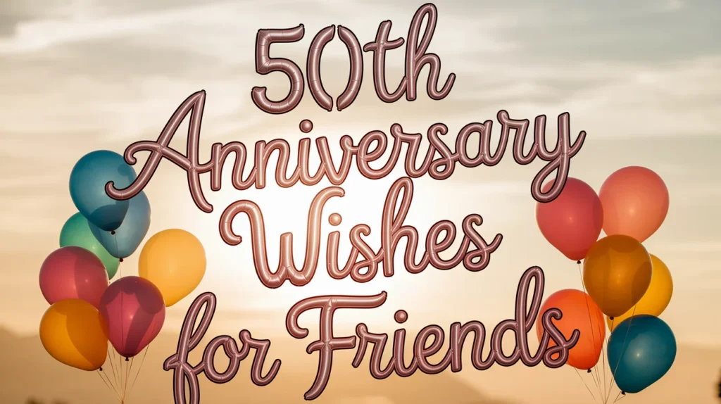 50th Anniversary Wishes for Friends