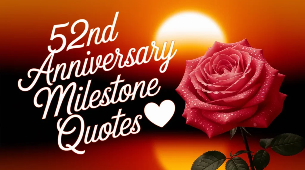 52nd Anniversary Milestone Quotes