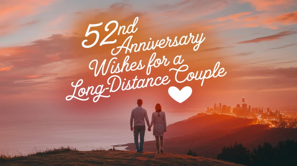 52nd Anniversary Wishes for a Long-Distance Couple 