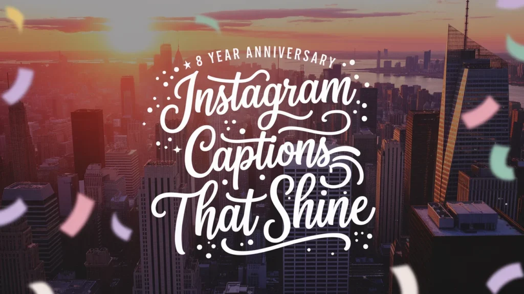 8 Year Anniversary Instagram Captions That Shine