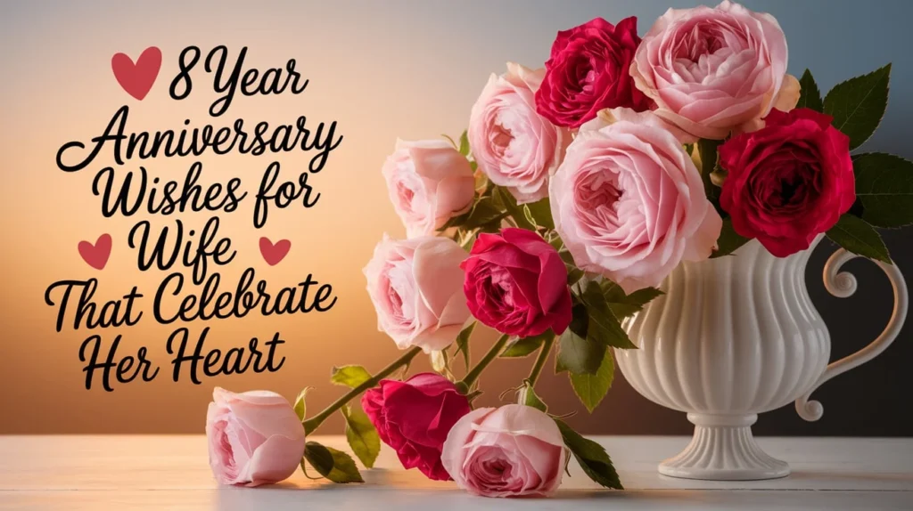 8 Year Anniversary Wishes for Wife That Celebrate Her Heart