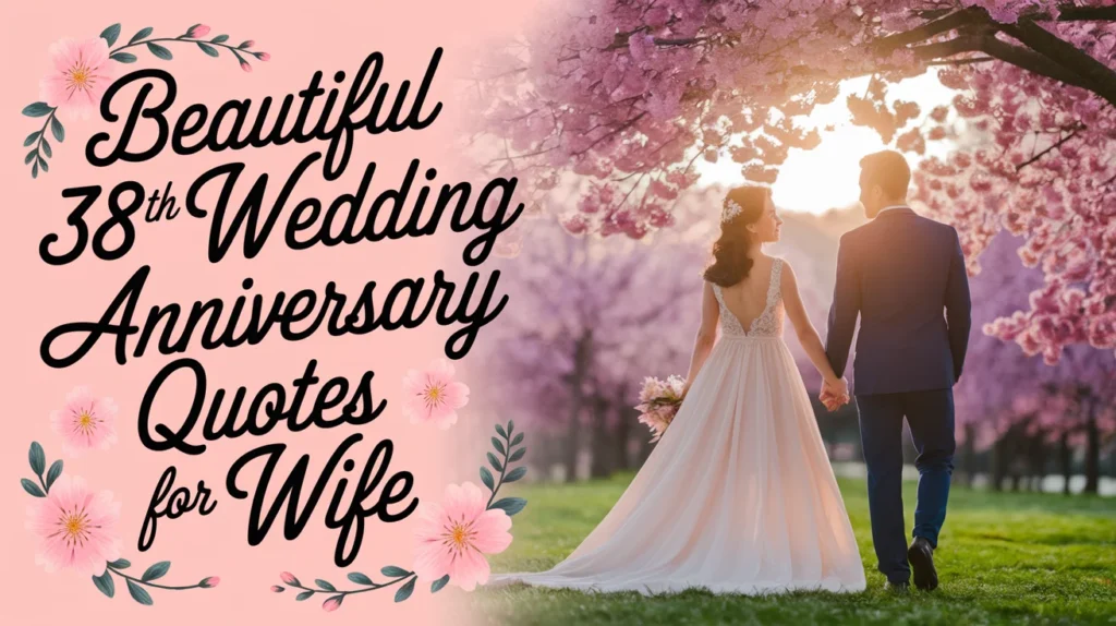 Beautiful 38th Wedding Anniversary Quotes for Wife