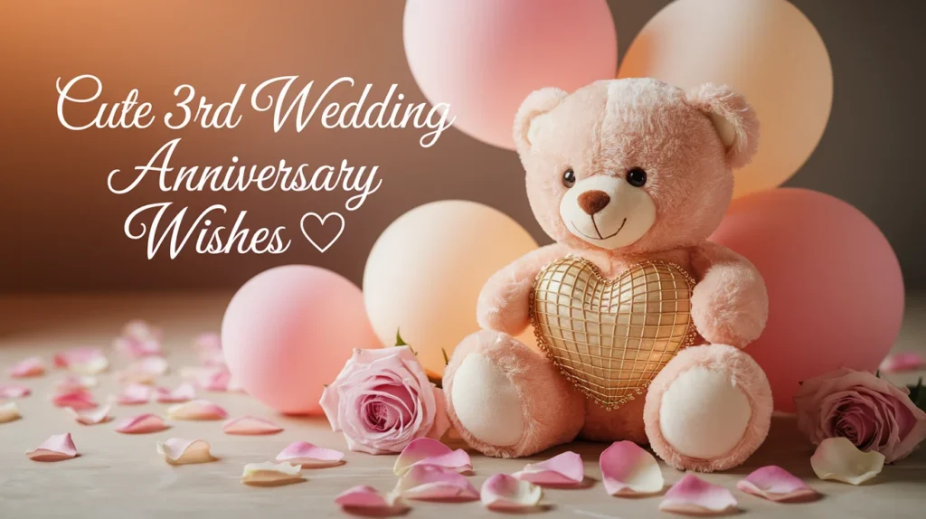 Cute 3rd Wedding Anniversary Wishes 