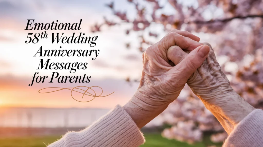 Emotional 58th Wedding Anniversary Messages for Parents