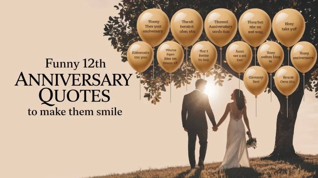 Funny 12th Anniversary Quotes to Make Them Smile