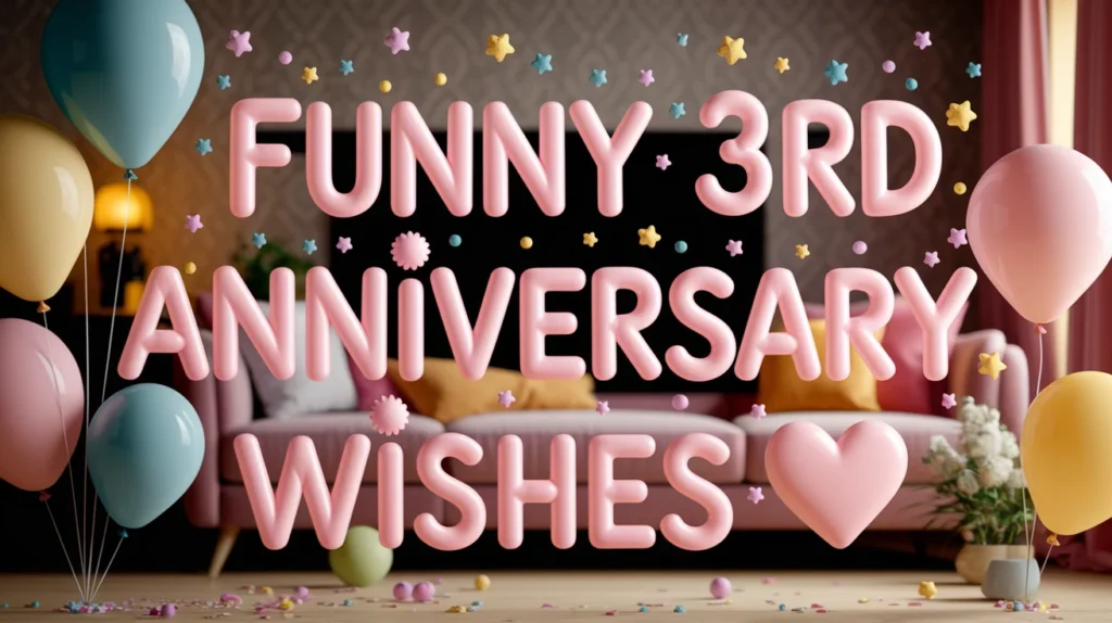 Funny 3rd Anniversary Wishes