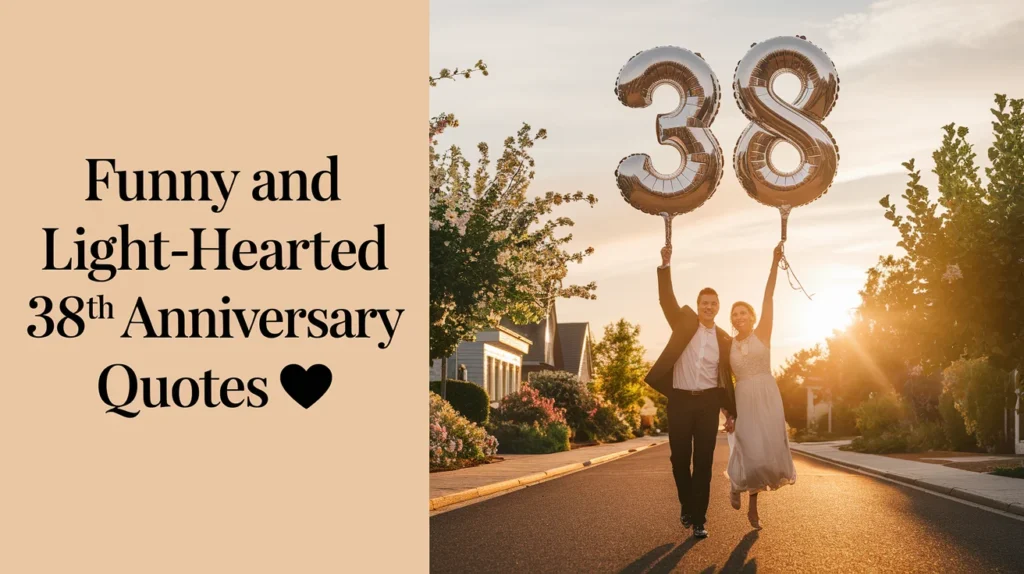 Funny and Light-Hearted 38th Anniversary Quotes