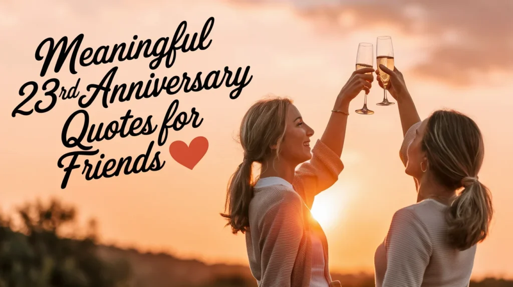 Meaningful 23rd Anniversary Quotes for Friends