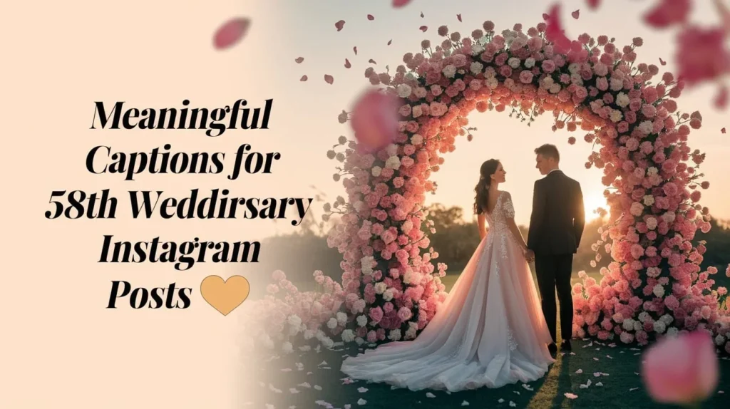 Meaningful Captions for 58th Wedding Anniversary Instagram Posts