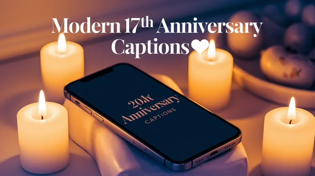 Modern 17th Anniversary Captions 