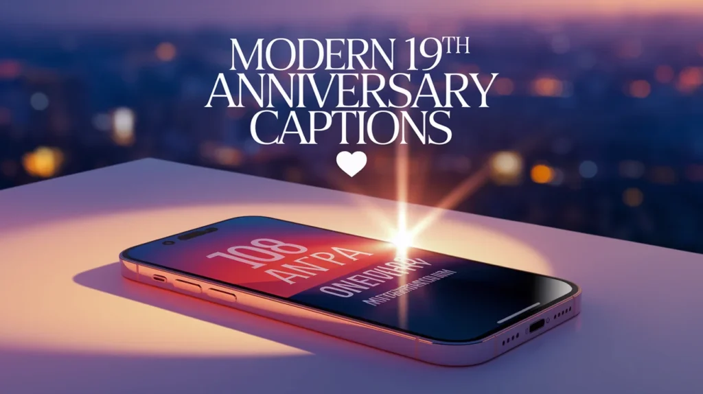 Modern 19th Anniversary Captions