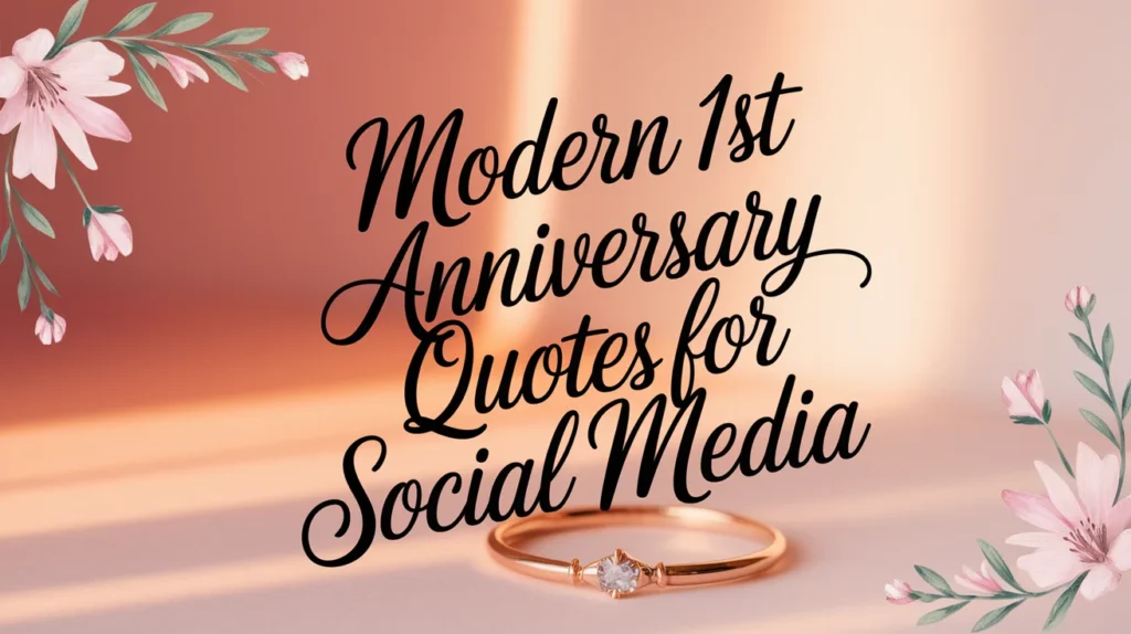 Modern 1st Anniversary Quotes for Social Media