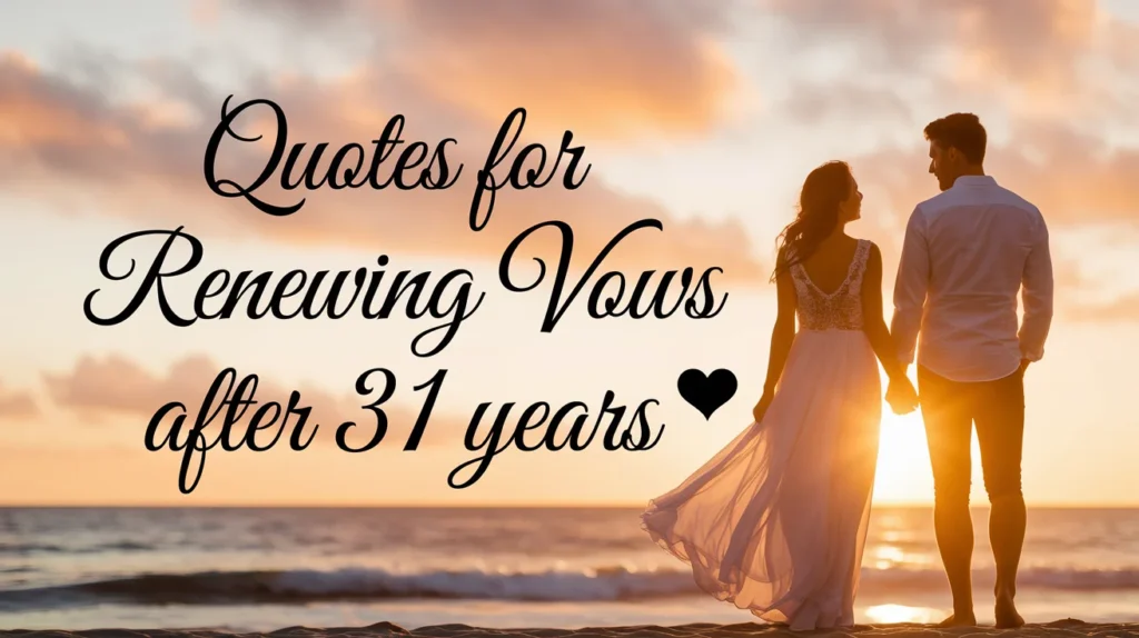 Quotes for Renewing Vows After 31 Years