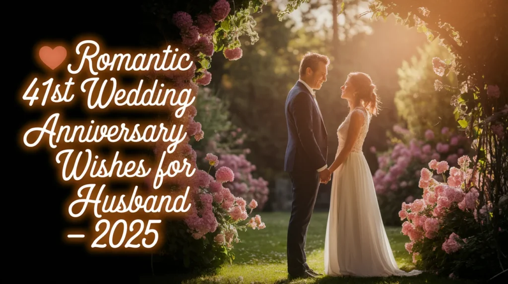 Romantic 41st Wedding Anniversary Wishes for Husband