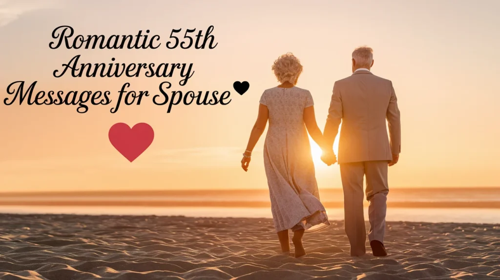 Romantic 55th Anniversary Messages for Spouse