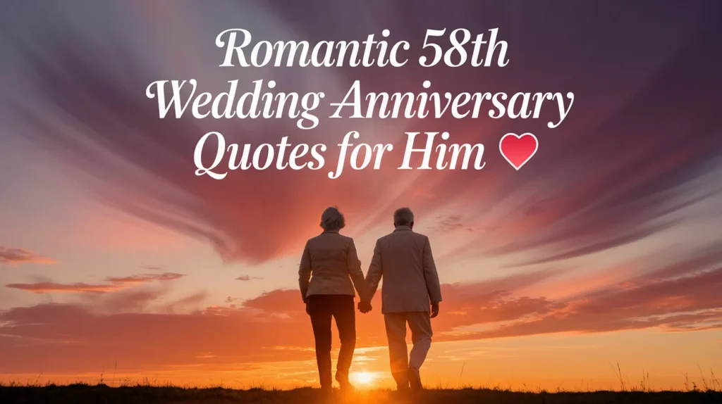 Romantic 58th Wedding Anniversary Quotes for Him