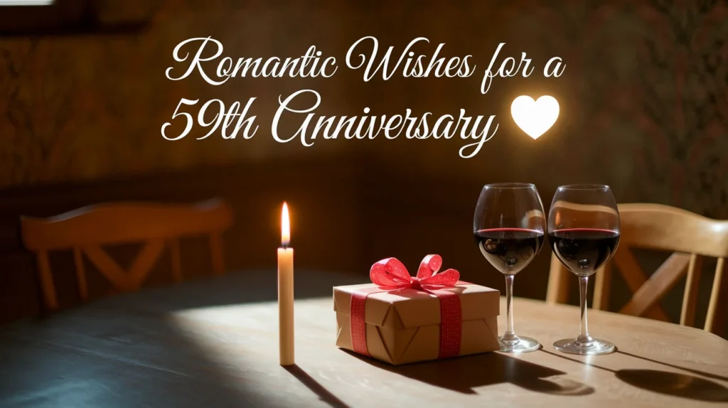 Romantic Wishes for a 59th Anniversary 