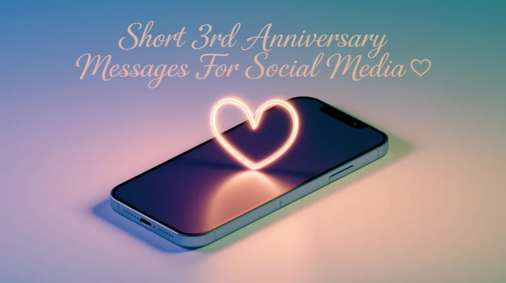 Short 3rd Anniversary Messages for Social Media