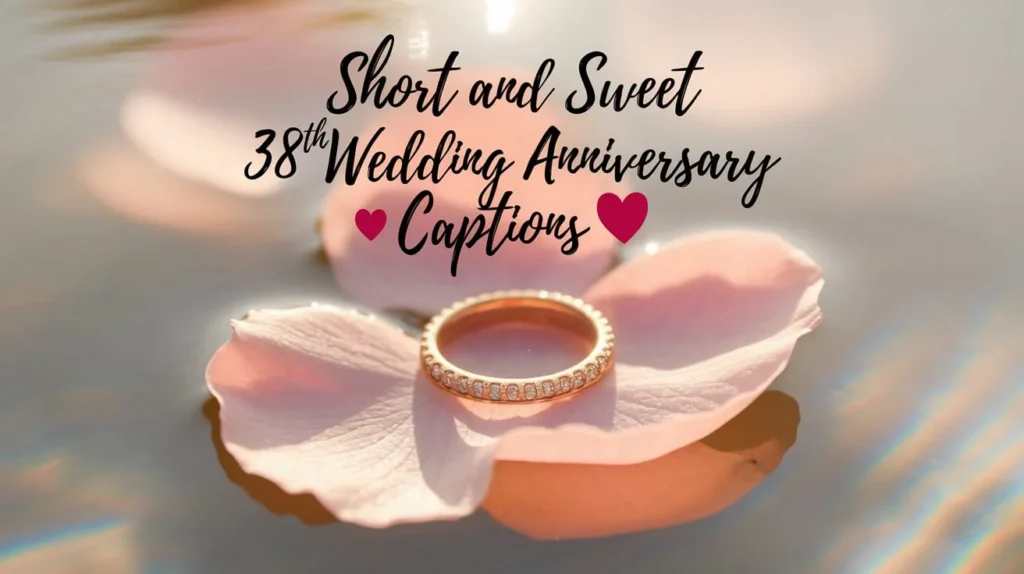 Short and Sweet 38th Wedding Anniversary Captions