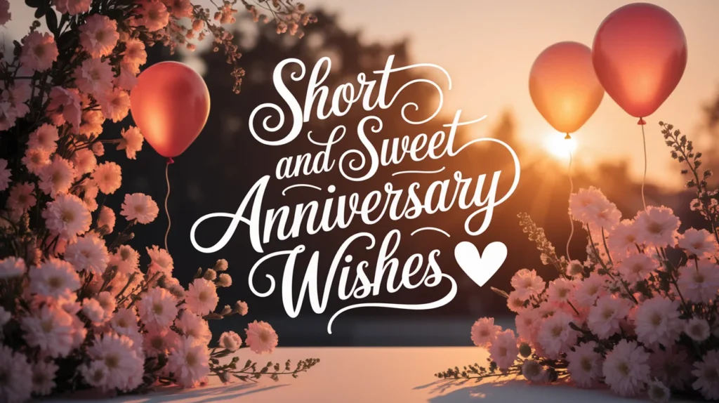Short and Sweet Anniversary Wishes 
