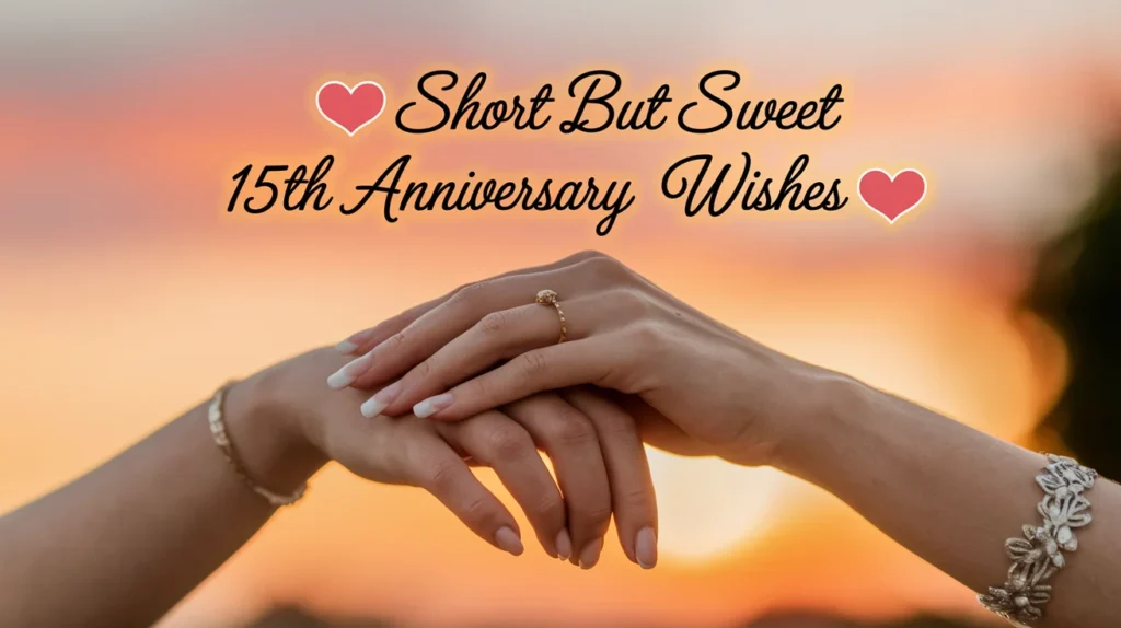 Short but Sweet 15th Anniversary Wishes