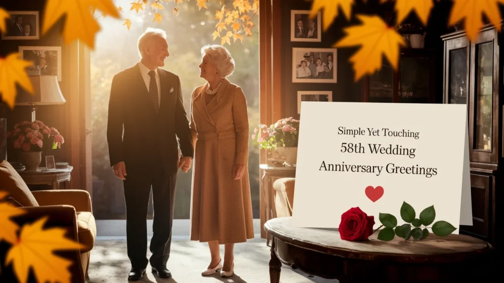 Simple Yet Touching 58th Wedding Anniversary Greetings