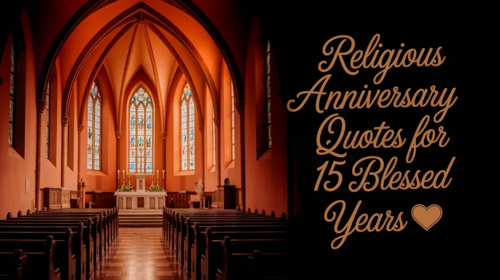 Religious Anniversary Quotes for 15 Blessed Years