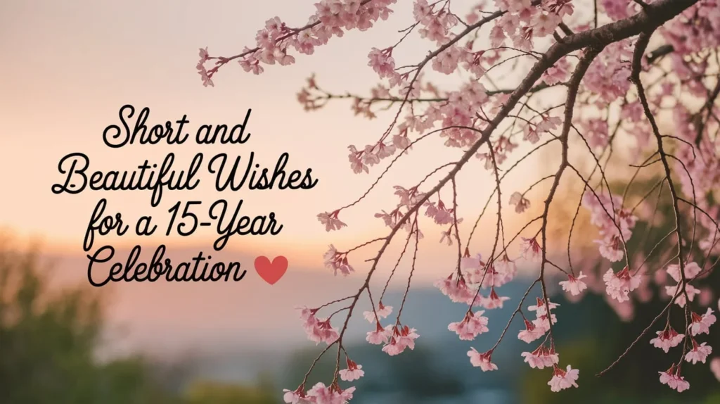 Short and Beautiful Wishes for a 15-Year Celebration