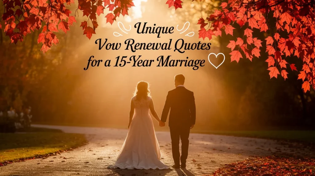 Unique Vow Renewal Quotes for a 15-Year Marriage