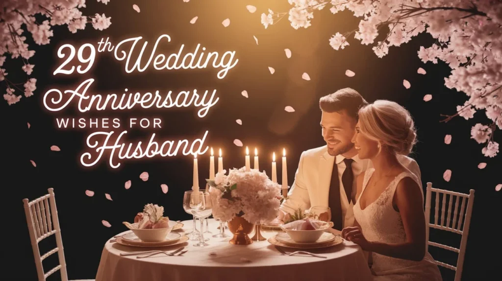 29th Wedding Anniversary Wishes for Husband