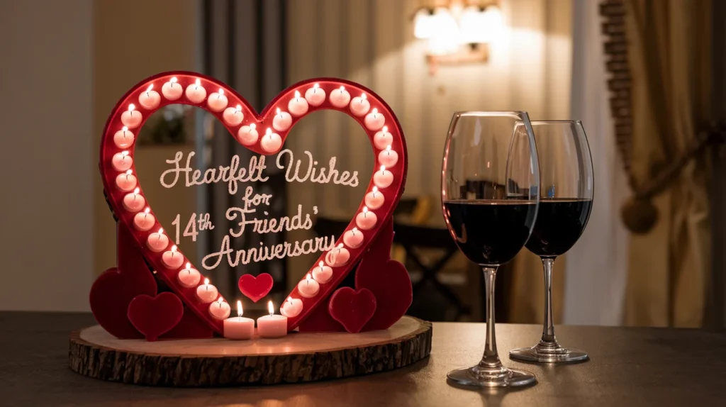 Heartfelt Wishes for Friendsโ 14th Anniversary